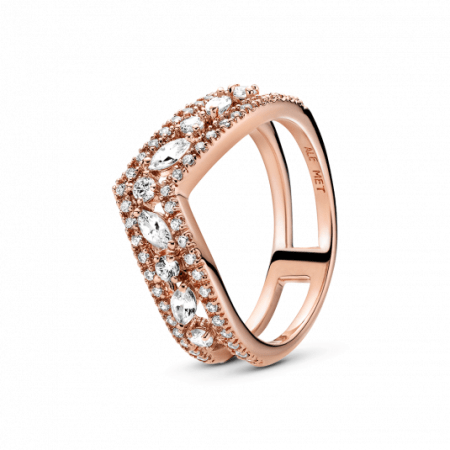 PANDORA aranyozott Szikrázó navett dupla kívánság gyűrű  gyűrű 189095C01 Gyűrűk webáruház szép ékszerek