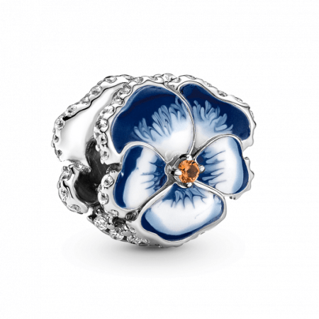 PANDORA Kék árvácska charm Charmok webáruház szép ékszerek