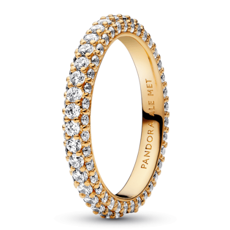 PANDORA aranyozott Timeless Pavé egysoros gyűrű  gyűrű 162627C01 Gyűrűk webáruház szép ékszerek