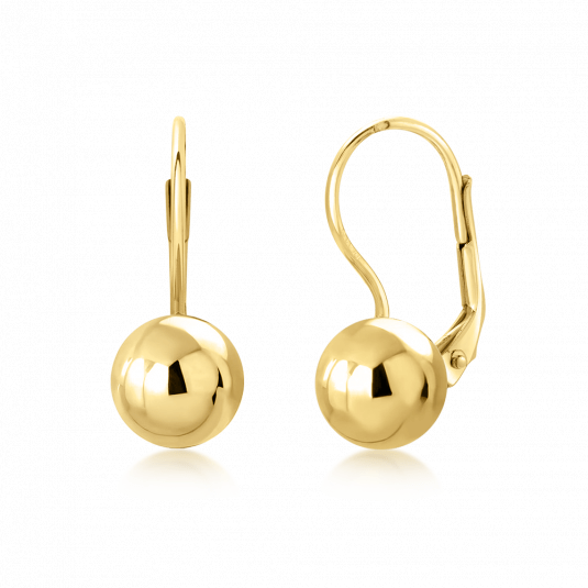 SOFIA arany fülbevaló félgömb  fülbevaló LVLLV74-3-8mm Fülbevalók webáruház szép ékszerek