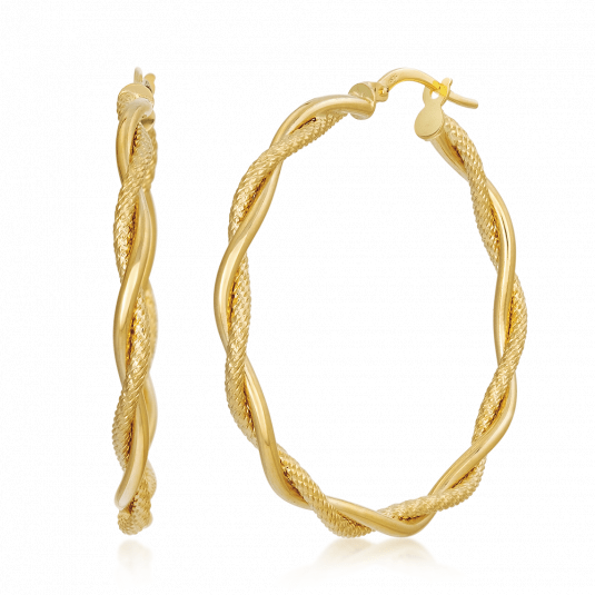 SOFIA arany fülbevaló összefonódott karikák  fülbevaló PAK11926G Fülbevalók webáruház szép ékszerek