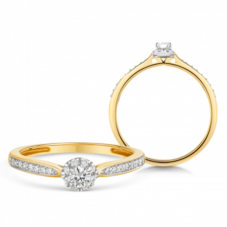 SOFIA DIAMONDS arany eljegyzési gyűrű gyémánttal  gyűrű UDRG48708Y-H-I1 Gyűrűk webáruház szép ékszerek