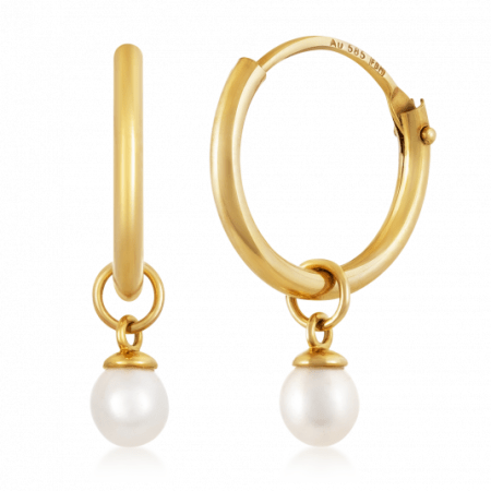 SOFIA arany gyűrűs fülbevaló gyönggyel  fülbevaló NB9NBG-0130 Fülbevalók webáruház szép ékszerek