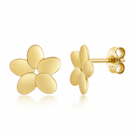 SOFIA arany fülbevaló virágok  fülbevaló NB9NBG-0043 Fülbevalók webáruház szép ékszerek