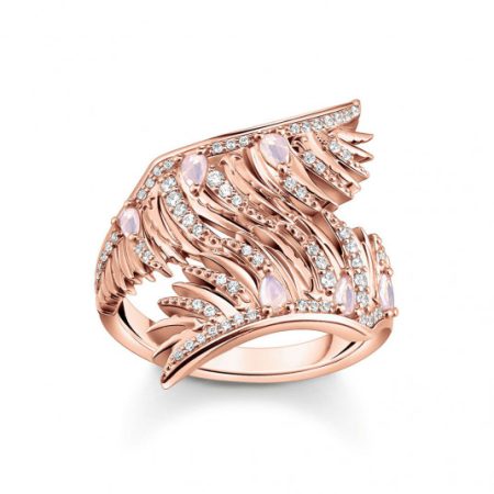 THOMAS SABO gyűrű Phoenix wing with pink stones rose gold  gyűrű TR2409-323-9 Gyűrűk webáruház szép ékszerek