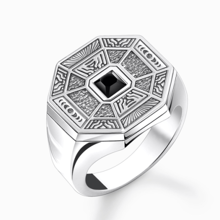 THOMAS SABO gyűrű Lucky charm with black onyx silver  gyűrű TR2431-507-11 Gyűrűk webáruház szép ékszerek
