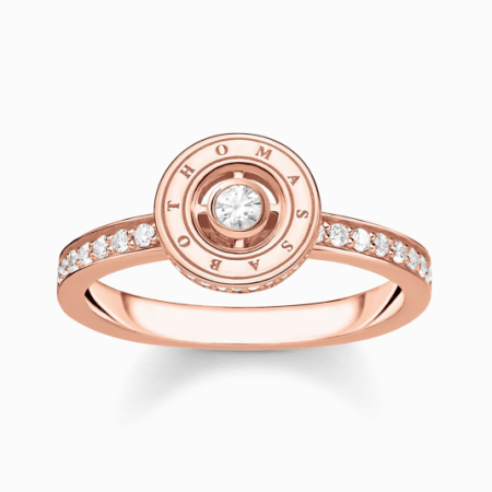 THOMAS SABO gyűrű Circle with white stones pavé rose gold  gyűrű TR2255-416-14 Gyűrűk webáruház szép ékszerek