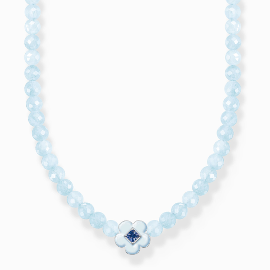 THOMAS SABO nyaklánc Flower with blue jade beads  nyaklánc KE2182-496-1 Nyakláncok webáruház szép ékszerek