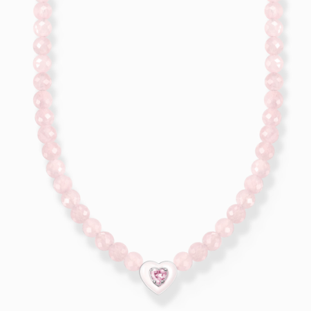 THOMAS SABO nyaklánc Heart with beads of rose quartz  nyaklánc KE2181-035-9 Nyakláncok webáruház szép ékszerek