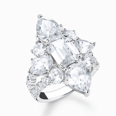 THOMAS SABO gyűrű Cocktail ring with white zirconia  gyűrű TR2441-051-14 Gyűrűk webáruház szép ékszerek