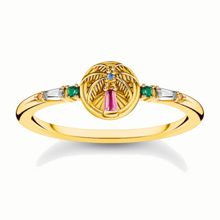THOMAS SABO gyűrű Pálmafa és színes kövek  gyűrű TR2457-488-7 Gyűrűk webáruház szép ékszerek