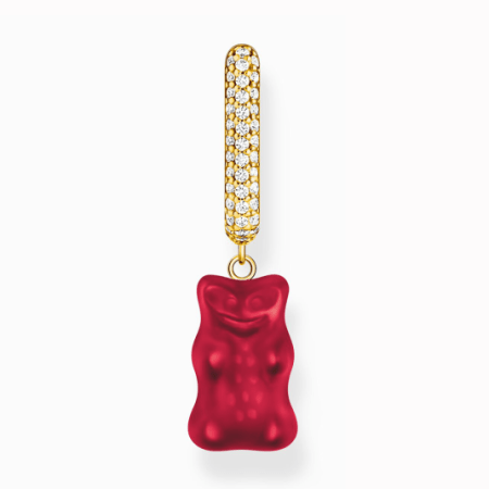 THOMAS SABO x HARIBO darab fülbevaló Piros aranymedve  fülbevaló CR727-414-10 Fülbevalók webáruház szép ékszerek