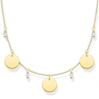 THOMAS SABO nyaklánc Three discs and stones gold nyaklánc KE1960-414-39 online ékszer rendelés