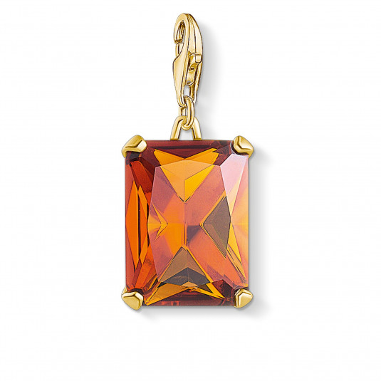 THOMAS SABO charm medál Large orange stone medál 1840-472-8 ékszer rendelés online