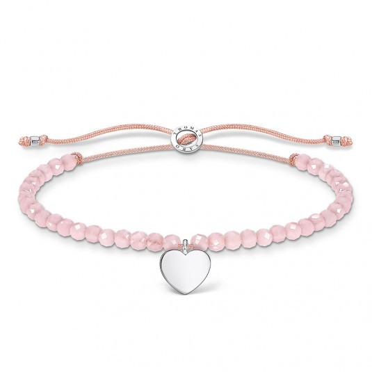 THOMAS SABO anyag karkötő Pink pearls heart karkötő A1985-813-9-L20v ékszer rendelés online