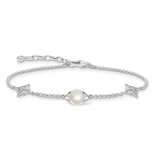 THOMAS SABO karkötő Pearl with stars silver karkötő A1978-167-14-L19v ékszer rendelés online