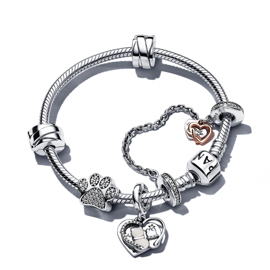 PANDORA karkötő Cats and hearts karkötő 590702HV+2x799502C00+791714CZ+799546C01+789541C01-05 ékszer rendelés online