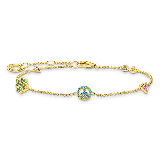 THOMAS SABO karkötő Symbols multicoloured gold karkötő A2039-488-7 ékszer rendelés online