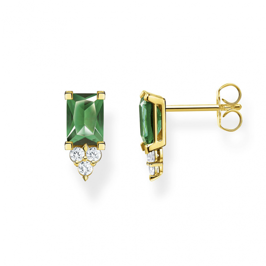 THOMAS SABO fülbevaló Green stone gold fülbevaló H2173-971-6 ékszer rendelés online