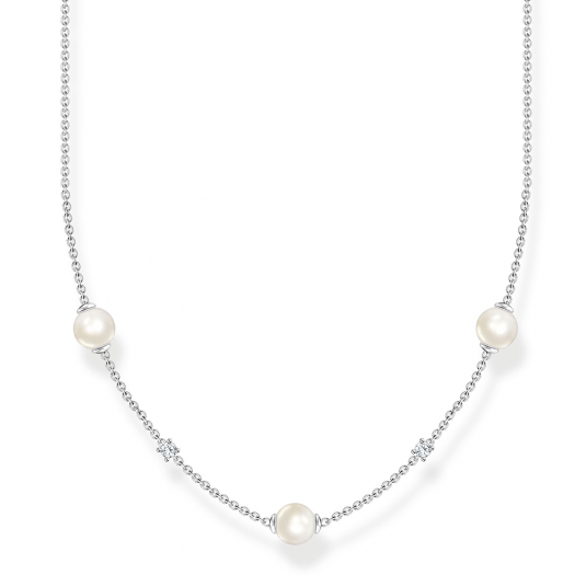 THOMAS SABO nyaklánc Pearls with white stones silver nyaklánc KE2120-167-14-L45V ékszer rendelés online