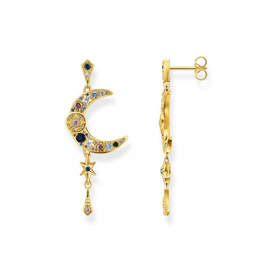 THOMAS SABO fülbevaló Royalty moon with stones gold fülbevaló H2200-959-7 ékszer rendelés online