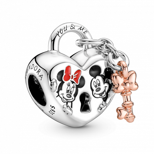 PANDORA Disney aranyozott Mickey és Minnie egér lakat charm ékszer rendelés online