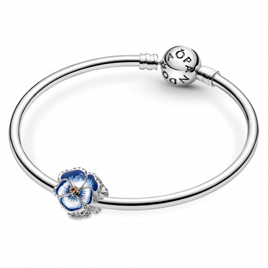 PANDORA karkötő Blue Pansy Flower karkötő 590713+790777C02 ékszer rendelés online