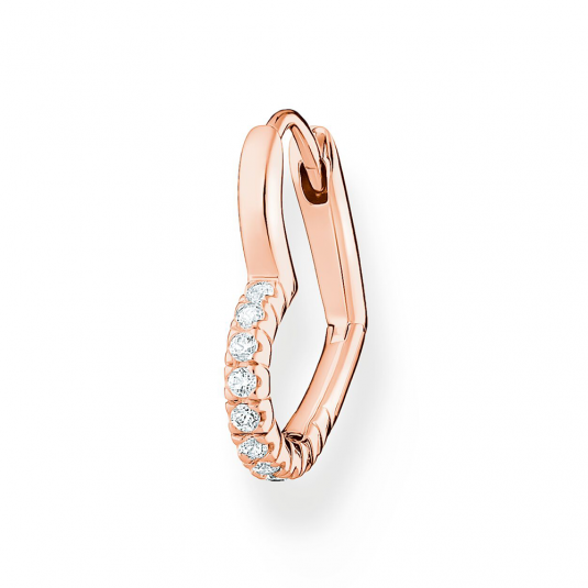 THOMAS SABO fél pár fülbevaló Heart with white stones rose gold fülbevaló CR693-416-14 ékszer rendelés online