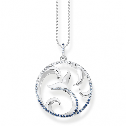 THOMAS SABO nyaklánc Tail fin and wave with blue stones nyaklánc KE2145-644-1 ékszer rendelés online