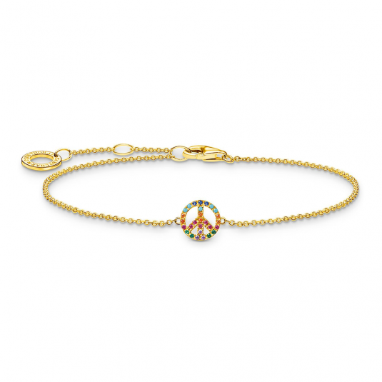 THOMAS SABO karkötő Peace with colourful stones gold karkötő A2083-488-7-L19v ékszer rendelés online