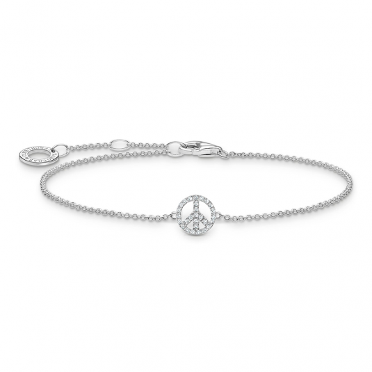 THOMAS SABO karkötő Peace with white stones silver karkötő A2083-051-14-L19v ékszer rendelés online