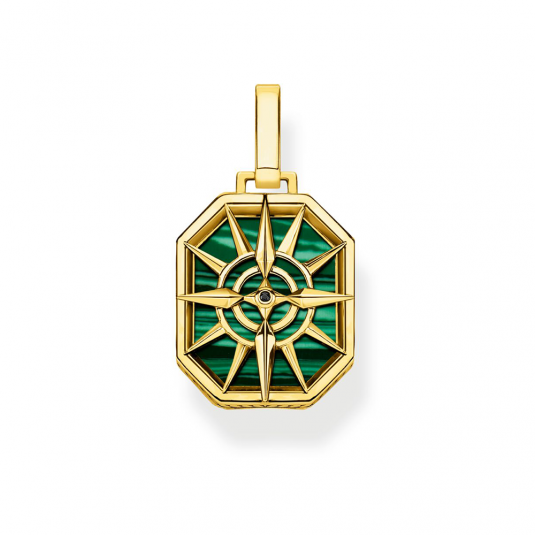 THOMAS SABO medál Compass star green medál PE911-140-6 ékszer rendelés online