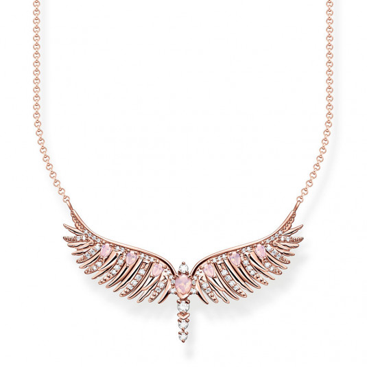 THOMAS SABO nyaklánc Phoenix wing with pink stones rose gold nyaklánc KE2167-323-9-L45 ékszer rendelés online