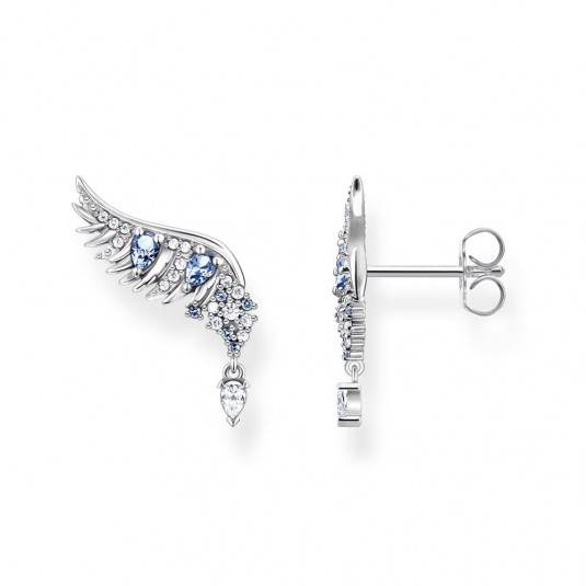 THOMAS SABO fülbevaló Phoenix wing with blue stones silver fülbevaló H2247-644-1 ékszer rendelés online