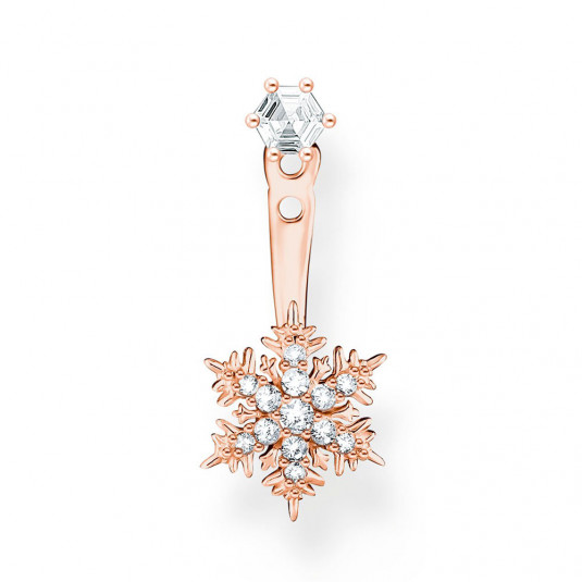 THOMAS SABO fél pár fülbevaló Snowflake with white stones rose gold fülbevaló H2255-416-14 ékszer rendelés online