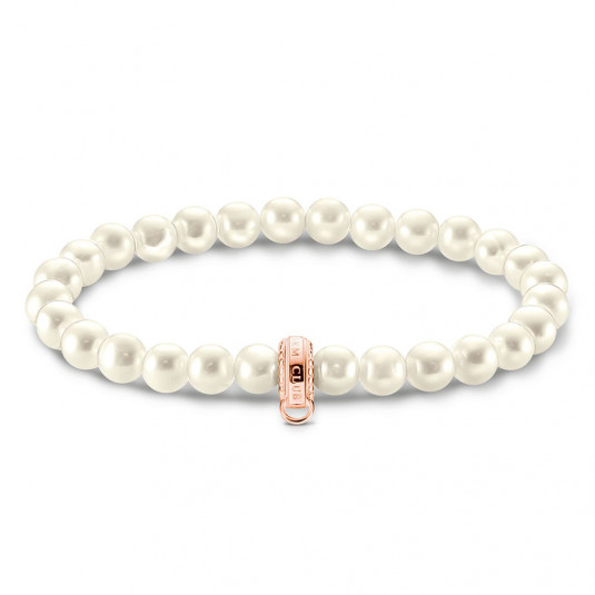 THOMAS SABO charm karkötő Pearls rose gold karkötő X0284-428-14 ékszer rendelés online