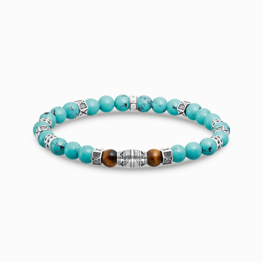 THOMAS SABO karkötő Turquoise and tiger's eye karkötő A2087-364-7 ékszer rendelés online