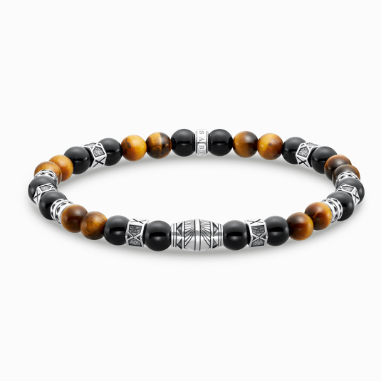 THOMAS SABO karkötő Black onyx and tiger's eye karkötő A2087-507-7 ékszer rendelés online