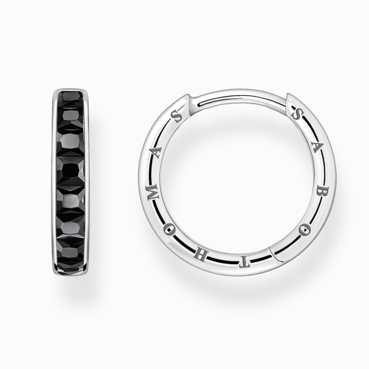 THOMAS SABO fülbevaló Black stones pavé fülbevaló CR668-643-11 ékszer rendelés online