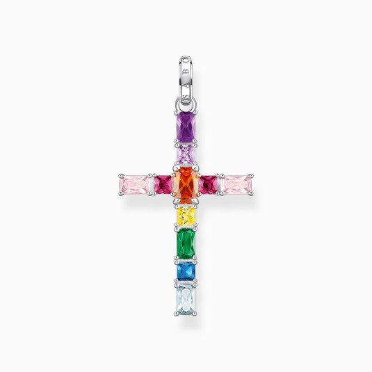 THOMAS SABO medál Cross with colourful stones medál PE939-073-7 ékszer rendelés online