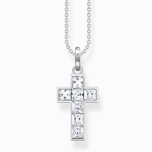 THOMAS SABO nyaklánc Cross with white stones nyaklánc KE2166-051-14 ékszer rendelés online