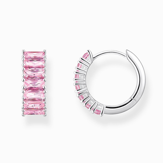 THOMAS SABO fülbevaló Pink stone pavé fülbevaló CR667-051-9 ékszer rendelés online