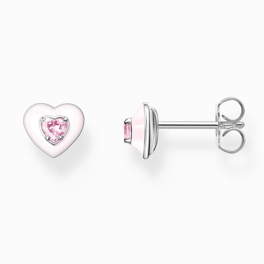 THOMAS SABO fülbevaló Heart with pink stones fülbevaló H2268-041-9 ékszer rendelés online