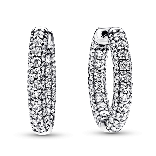 PANDORA Timeless Pavé egysoros karika-fülbevaló fülbevaló 292624C01 ékszer rendelés online