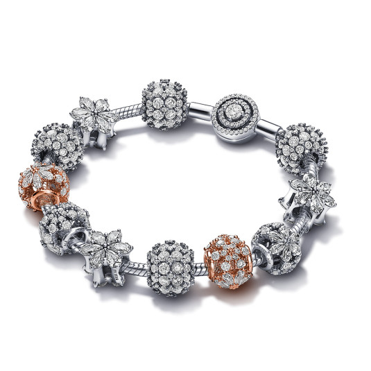 PANDORA karkötő Sparkling Herbarium karkötő 590038C01+3x792623C01+4x792630C01+2x792383C01+2x782383C01 ékszer rendelés online