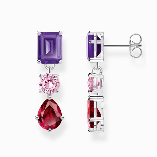 THOMAS SABO fülbevaló Pink and violet zirconia fülbevaló H2278-013-7 ékszer rendelés online