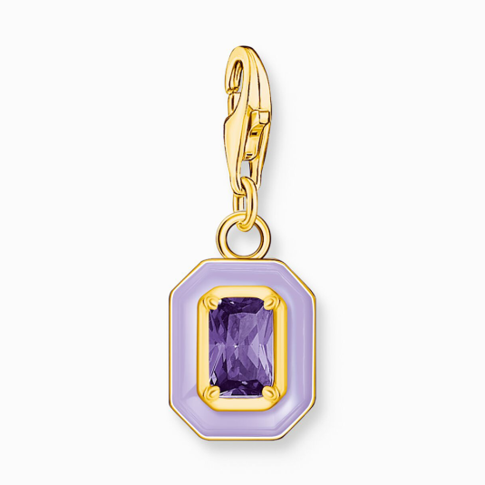 THOMAS SABO charm medál Octagon with violet enamel medál 2034-565-13 ékszer rendelés online