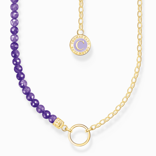 THOMAS SABO charm nyaklánc Amethyst beads gold nyaklánc KE2190-427-13 ékszer rendelés online