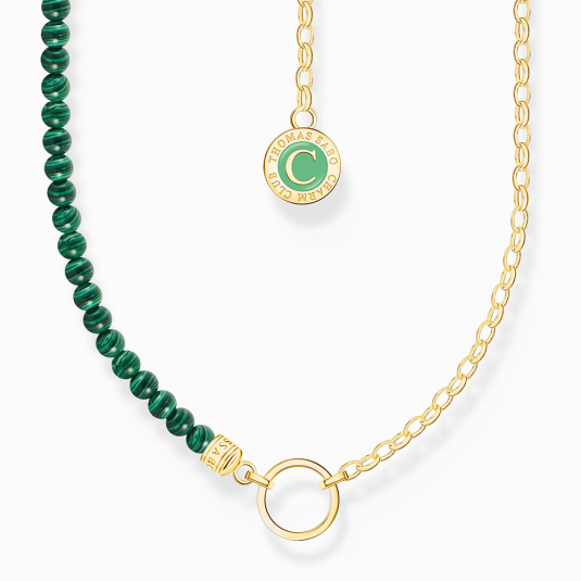 THOMAS SABO charm nyaklánc Green beads gold nyaklánc KE2190-140-6 ékszer rendelés online