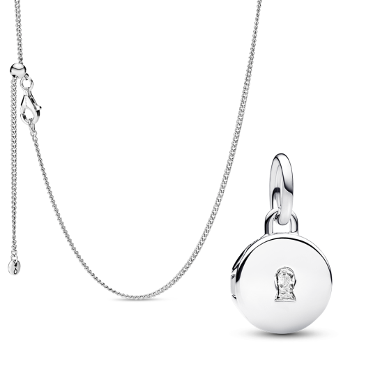 PANDORA szett lánc és medál Love locket szett 398283-60+793066C01 ékszer rendelés online